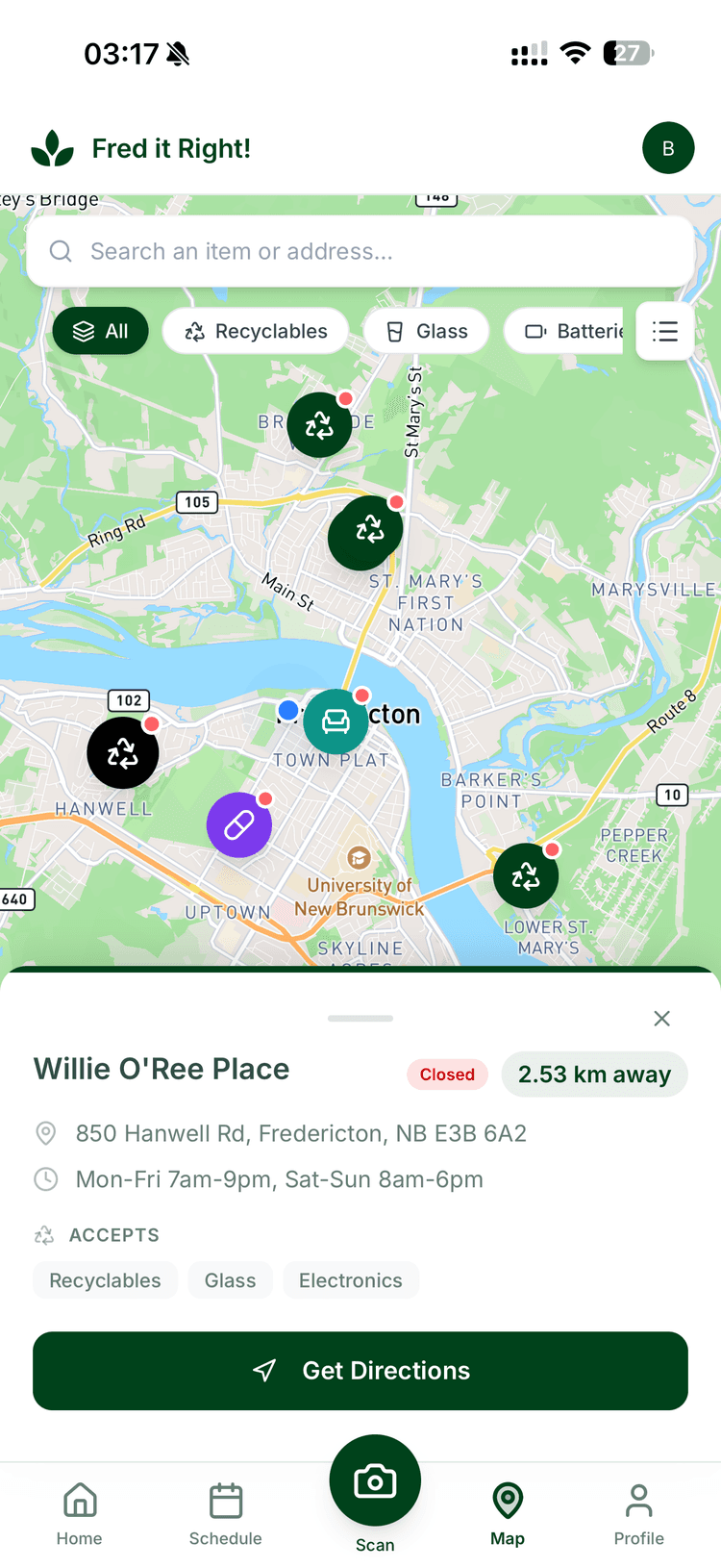Map screen